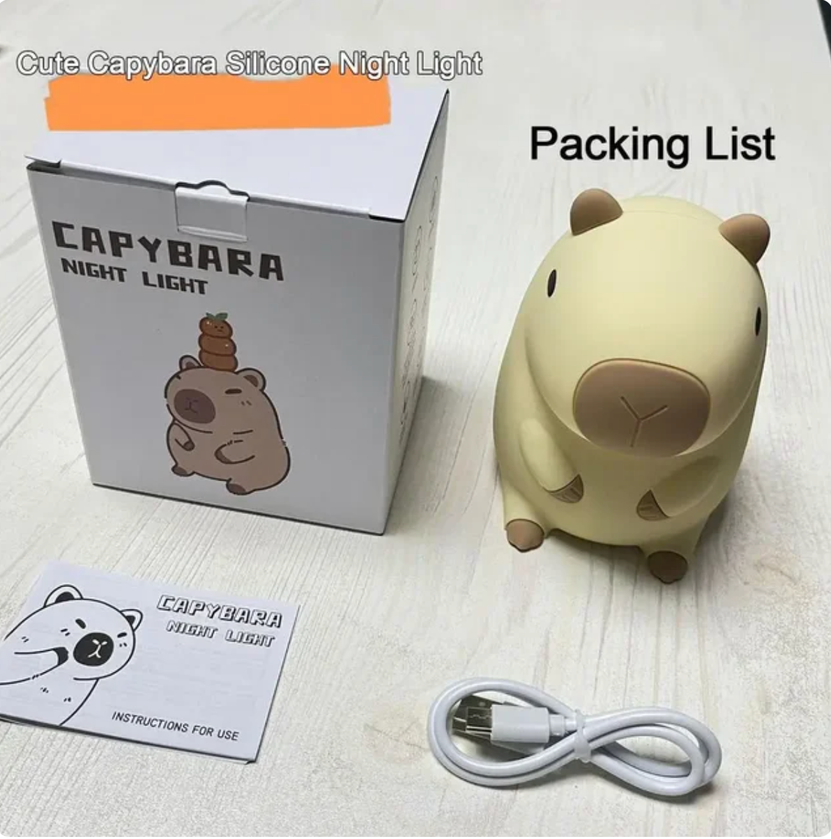 Squishy Capybara Lamp (Night Light)